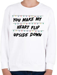 printfashion Upside down heart - Gyerek pulóver - Fehér (11697426)