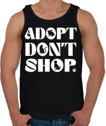 printfashion Adopt don't shop - Férfi atléta - Fekete (13560649)