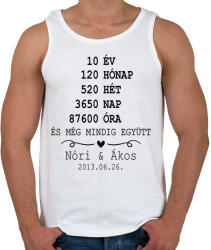 printfashion Még mindig együtt - Férfi atléta - Fehér (13524773)