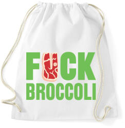 printfashion FUCK brokkoli - Sportzsák, Tornazsák - Fehér (1086470)