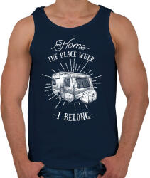 printfashion Otthon bárhol lehet - Férfi atléta - Sötétkék (147635)