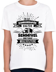 printfashion Bátor kamionsofőr - Gyerek póló - Fehér (2667516)