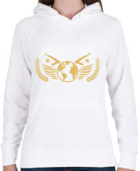 printfashion Global Elite - Női kapucnis pulóver - Fehér (1745942)