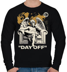 printfashion Day Off" - Férfi pulóver - Fekete (16782282)