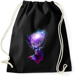 printfashion Utazó szarvas - Sportzsák, Tornazsák - Fekete (126462)