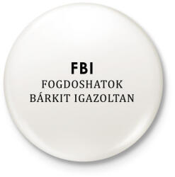 printfashion FBI - Kitűző, hűtőmágnes - Fehér (5195905)