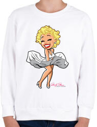 printfashion marilyn-monroe-png-2300195 - Gyerek pulóver - Fehér (4179736)