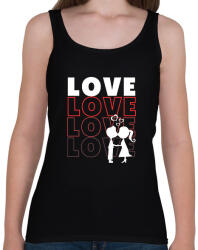 printfashion Love felirat - Női atléta - Fekete (13962204)