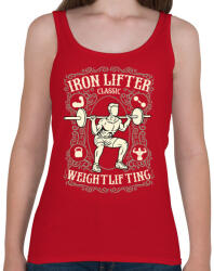 printfashion Guggolás vassal - Női atléta - Cseresznyepiros (134147)