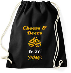 printfashion CHEERS AND BEERS 70 YEARS - Sportzsák, Tornazsák - Fekete (1771762)