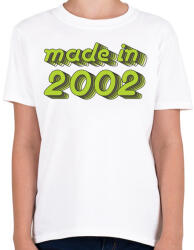 printfashion made-in-2002-green-grey - Gyerek póló - Fehér (488965)