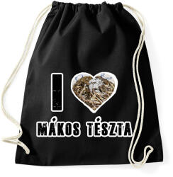 printfashion I Love Mákos Tészta - Sportzsák, Tornazsák - Fekete (16365642)
