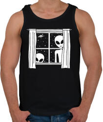 printfashion Ablakból figyelés - Férfi atléta - Fekete (8751326)