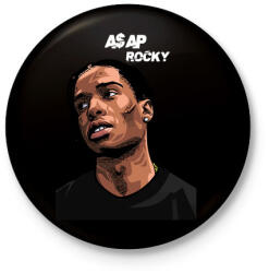 printfashion A$AP ROCKY - Kitűző, hűtőmágnes - Fekete (3100288)