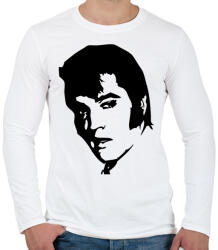 printfashion elvis - Férfi hosszú ujjú póló - Fehér (4585084)