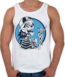 printfashion Koponya baseball sapkával - Férfi atléta - Fehér (11518038)