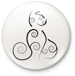 printfashion Cicmic, oriental - Kitűző, hűtőmágnes - Fehér (3075862)