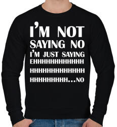 printfashion I'm not saying no - Férfi pulóver - Fekete (7028144)