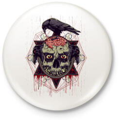 printfashion Állati ösztön - Kitűző, hűtőmágnes - Fehér (3074323)