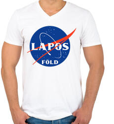 printfashion Lapos-föld - Férfi V-nyakú póló - Fehér (13207967)