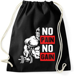 printfashion No Pain No Gain - Sportzsák, Tornazsák - Fekete (2275406)