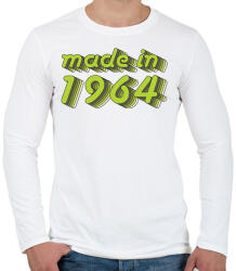 printfashion made-in-1964-green-grey - Férfi hosszú ujjú póló - Fehér (483396)