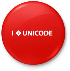 printfashion I love unicode - Kitűző, hűtőmágnes - Piros (3109193)