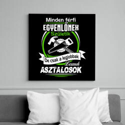 printfashion A legjobb asztalos - Vászonkép - Fekete (6645454)