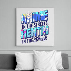 printfashion Anime in the streets - Vászonkép - Fehér (6637501)