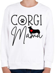 printfashion Corgi anya - Gyerek pulóver - Fehér (6972848)