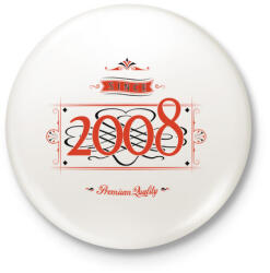 printfashion since-2008-red-black - Kitűző, hűtőmágnes - Fehér (3076581)