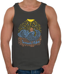 printfashion Nyári hangulat - Férfi atléta - Sötétszürke (420721)