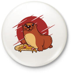 printfashion Baba vidra - Kitűző, hűtőmágnes - Fehér (6278808)