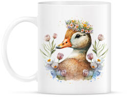 printfashion Kacsa virágokkal - Bögre - Fehér (12761283)