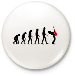 printfashion Rock evolúció - Kitűző, hűtőmágnes - Fehér (3078593)