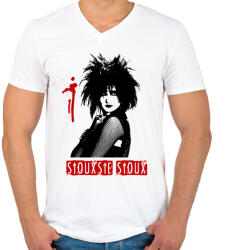 printfashion Siouxsie Sioux - Férfi V-nyakú póló - Fehér (3668403)