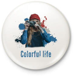 printfashion színes élet - Kitűző, hűtőmágnes - Fehér (3080608)