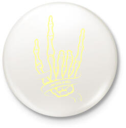 printfashion Metál kéz - Kitűző, hűtőmágnes - Fehér (3075524)