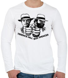 printfashion Bud Spencer és Ternce Hill - Férfi hosszú ujjú póló - Fehér (7135697)