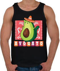 printfashion Avokádó macska - Férfi atléta - Fekete (5072370)