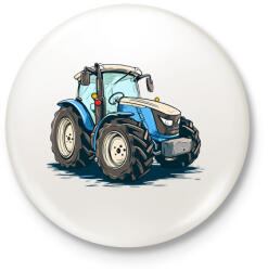 printfashion Traktor - Kitűző, hűtőmágnes - Fehér (16317414)