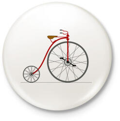 printfashion Velocipéd - Kitűző, hűtőmágnes - Fehér (12679366)