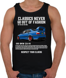 printfashion Bmw E36 M3 - Férfi atléta - Fekete (14787250)