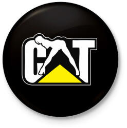 printfashion CAT - Kitűző, hűtőmágnes - Fekete (3096501)