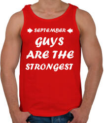 printfashion Szeptemberi férfiak a legerősebbek - Férfi atléta - Piros (1411472)