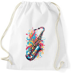 printfashion Szaxofon - Sportzsák, Tornazsák - Fehér (15587275)