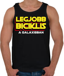 printfashion LEGJOBB BICIKLIS A GALAXISBAN - Férfi atléta - Fekete (11555617)