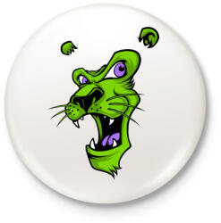 printfashion Oroszlánmosoly - Kitűző, hűtőmágnes - Fehér (3073882)