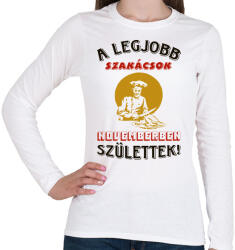 printfashion Szakács szülinapja november - Női hosszú ujjú póló - Fehér (5740050)