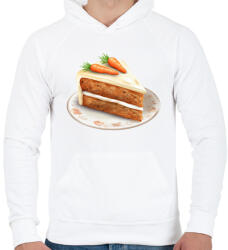 printfashion Répatorta - Férfi kapucnis pulóver - Fehér (14011878)